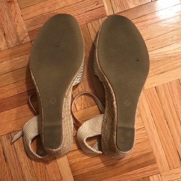 Silver Espadrille Wedge Heel - Size 39 - Picture 6 of 6